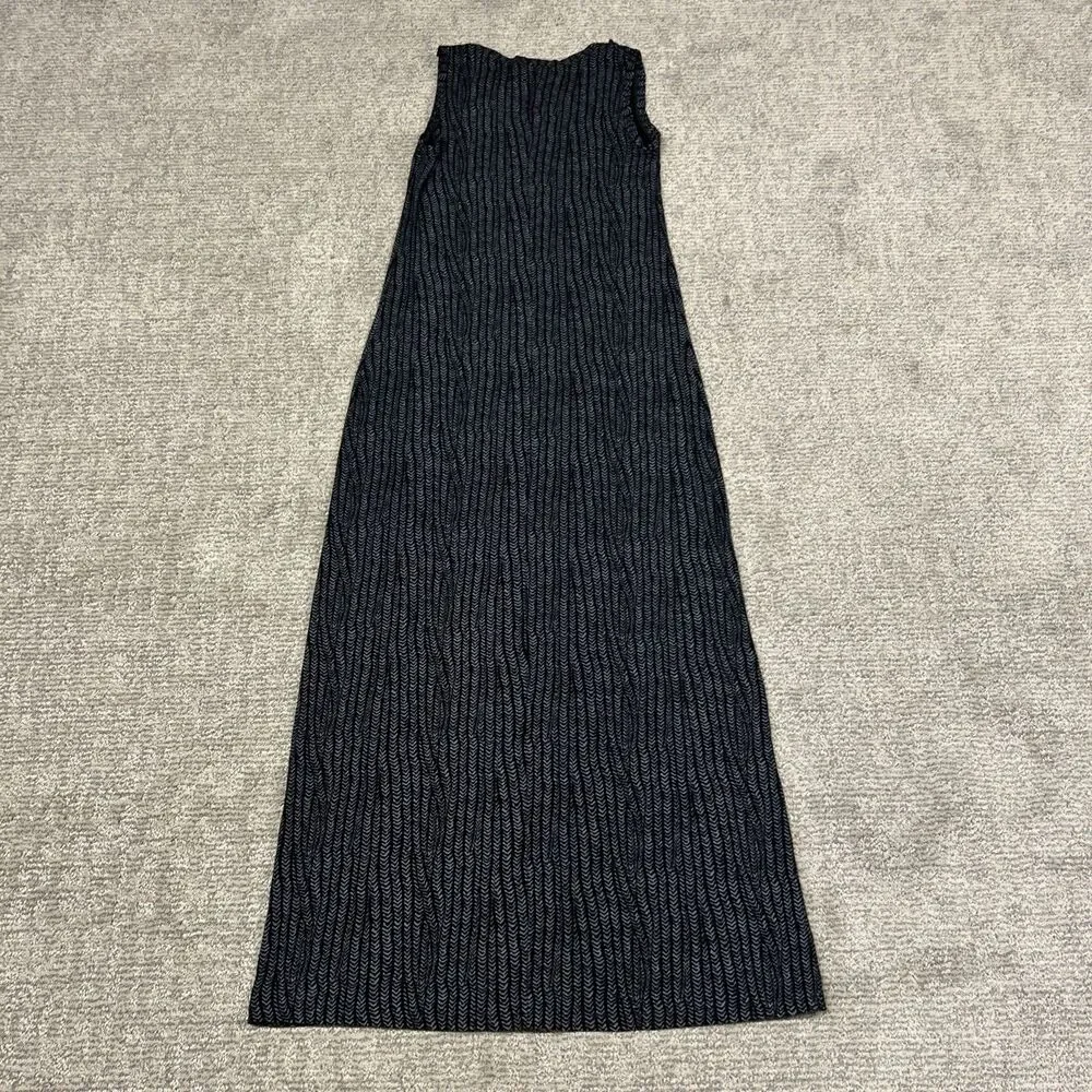 Fresh Produce Maxi Dress Womens XS Black Gray Sleeveless Comfy Long USA